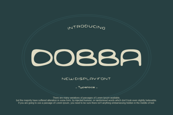 Dobba: A Modern Display Font with a Minimalist Edge