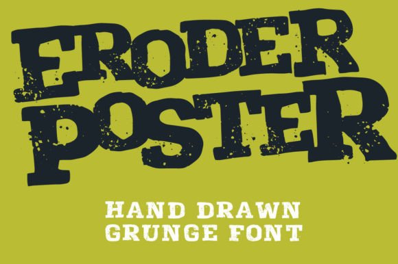 Eroder Poster: A Bold Display Font for Edgy Design Projects