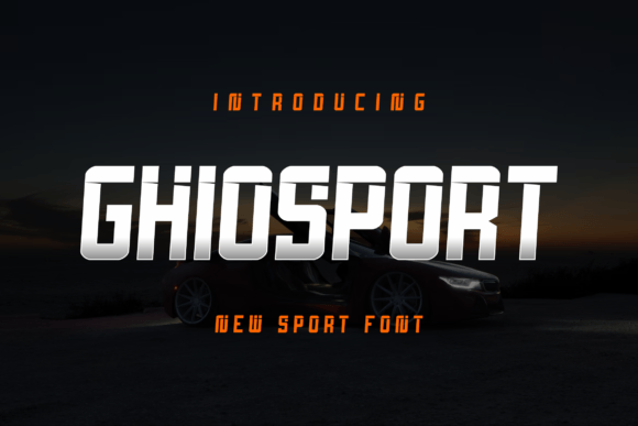 Ghiosport: A Sporty Display Font for Bold Visual Statements