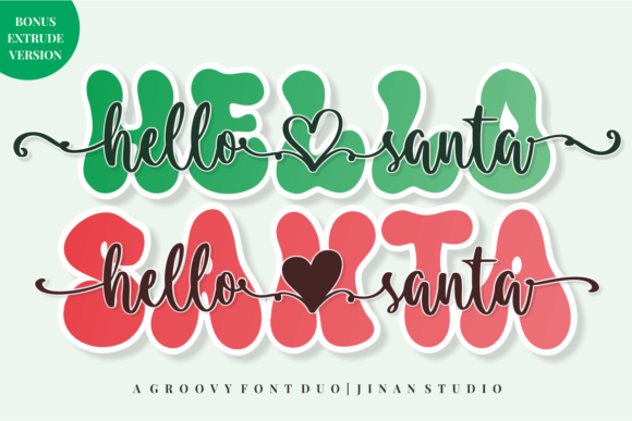 Hello Santa Duo: A Stylish Font Pair for Modern Creativity