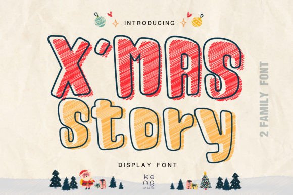 Xmas Story Font: A Bold, Festive Display Style